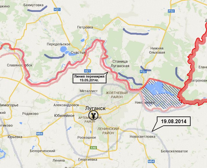 Карта боевых действий в Новороссии на 2 марта (от novorus)