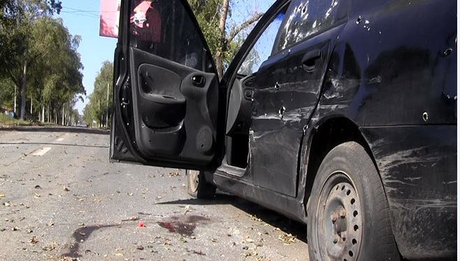 машина расстрелянная украинской армией