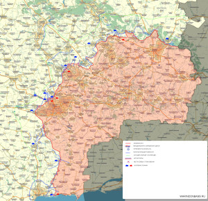 Карта боевых действий в Новороссии на 6 мая (от warindonbass)