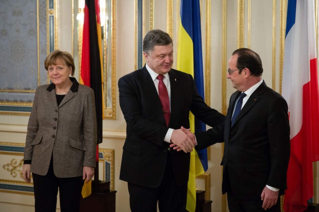 Переговоры Порошенко, Меркель и Олланда