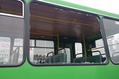 в Харькове расстреляли автобус