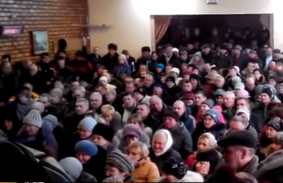 Народные протесты в Украине против мобилизации (видео)