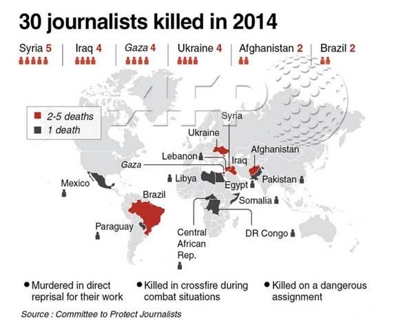 карта журналистов