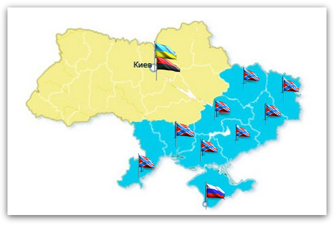 карта украины и новороссии