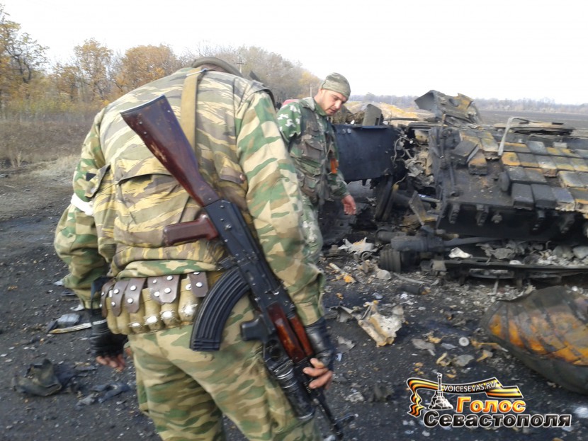 Уничтоженный украинский танк на "Бахмутке" (фотоальбом)