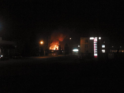 Пожар в Краматорске горел склад