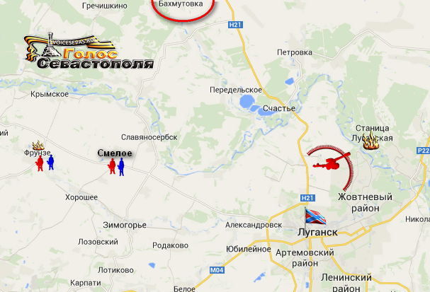 Станица-Луганская на карте