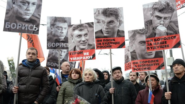 Траурный марш оппозиции в память о Немцове в Москве (ПРЯМАЯ ТРАНСЛЯЦИЯ)