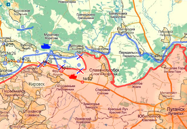 Карта боевых действий в Новороссии на 3 июня (от warindonbass)