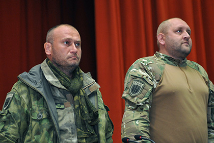 Дмитрий Ярош (слева) и командир ДУК Андрей Стемпицкий