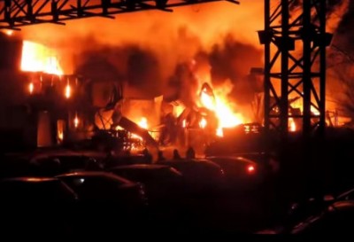 В Киеве сожгли вещевой склад украинской армии