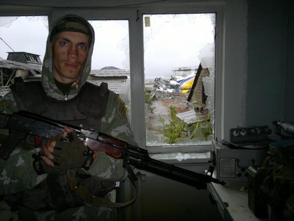 Ополченец Лихой в Донецке