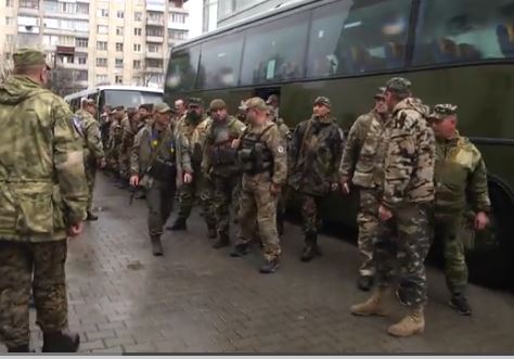 20 апреля украинские СМИ сообщили, что в город Хмельницкий с Донбасса вернулась специальная рота правоохранителей «Богдан»