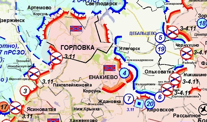 карта ДНР