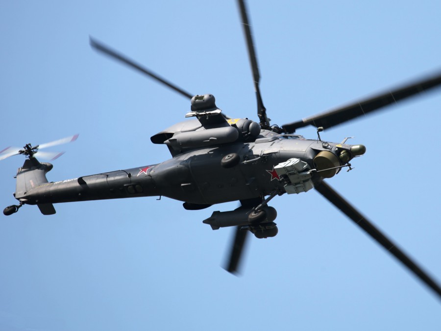 Ударный вертолет Ми-28Н разбился при выполнении программы высшего пилотажа