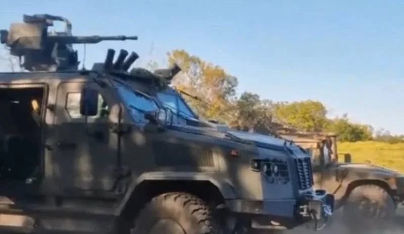 На вооружении ВСУ замечен бронеавтомобиль «Козак» с дистанционно управляемым боевым модулем