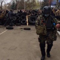 Видео-хроника событий в Славянске 12 апреля 2014 года