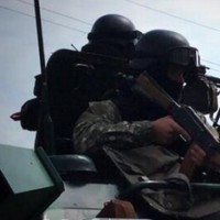 Запись действий украинских силовиков в районе Славянска