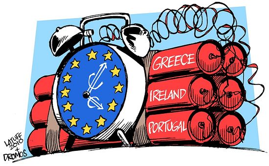 Карикатура на ЕС и Грецию