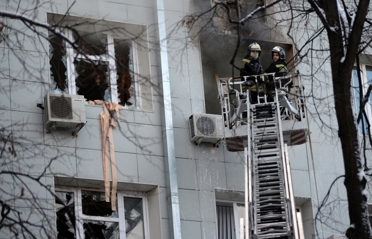 Причиной пожара в здании полиции в Москве мог стать поджог