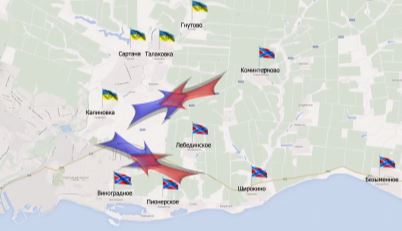 Видеообзор карты боевых действий в Новороссии за 26 января