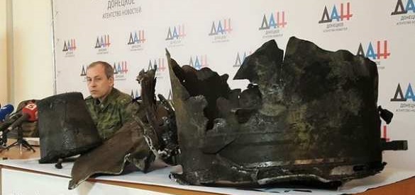 В минобороны показали обломки ракеты «Точка-У», которой был обстрелян Донецк (фото)