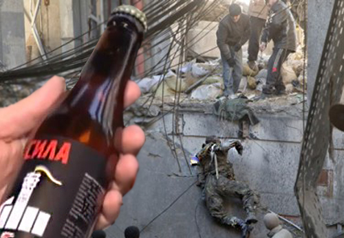 Пиво с изображением башни "киборгов" начали продавать во Львове
