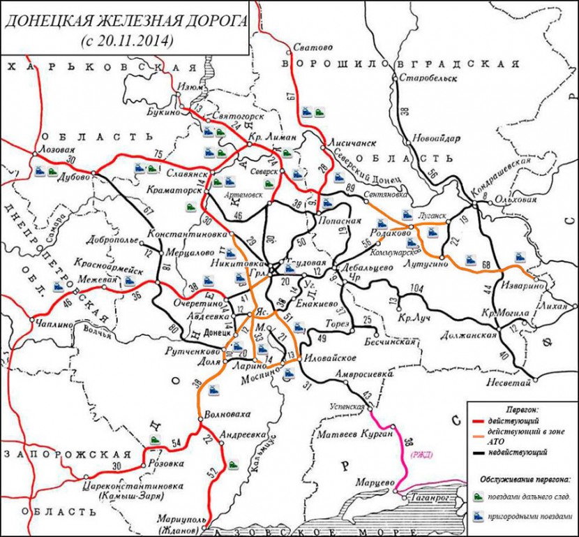 Железные дороги Донбасса: что там сейчас