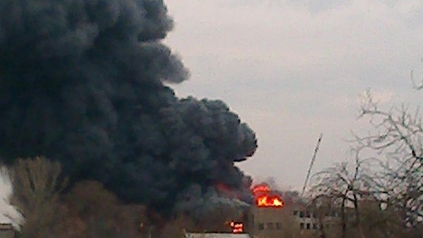 пожар на заводе в Днепропетровской области в Новомосковске