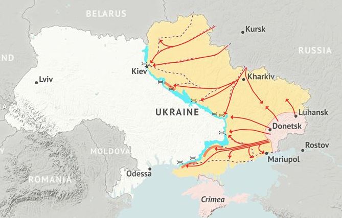 Американские эксперты считают, что РФ займет всю территорию Украины до Днепра (схемы)