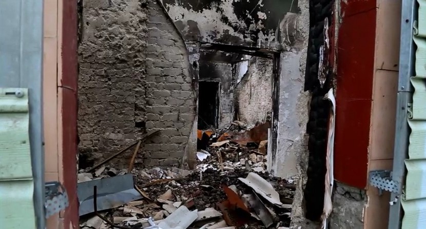 Станица Луганская разрушенные дома 5