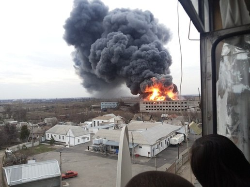 пожар на заводе в Новомосковске