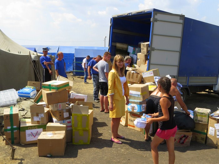 Отчет о доставке гуманитарной помощи в пункты временного размещения беженцев (август 2014)