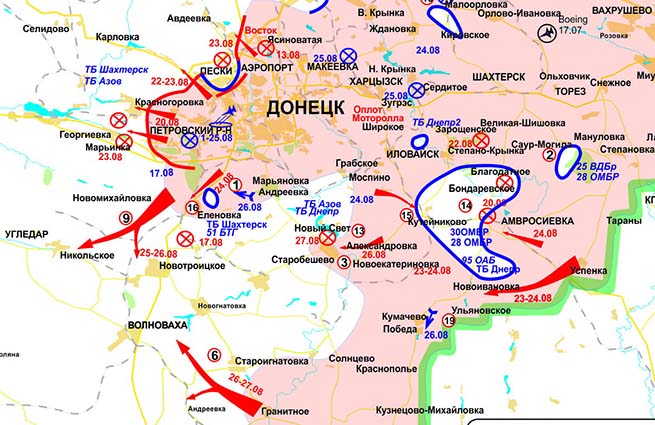 карта военных действий на украине
