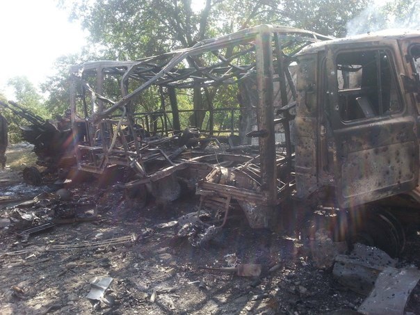 сгоревший камаз украинской армии
