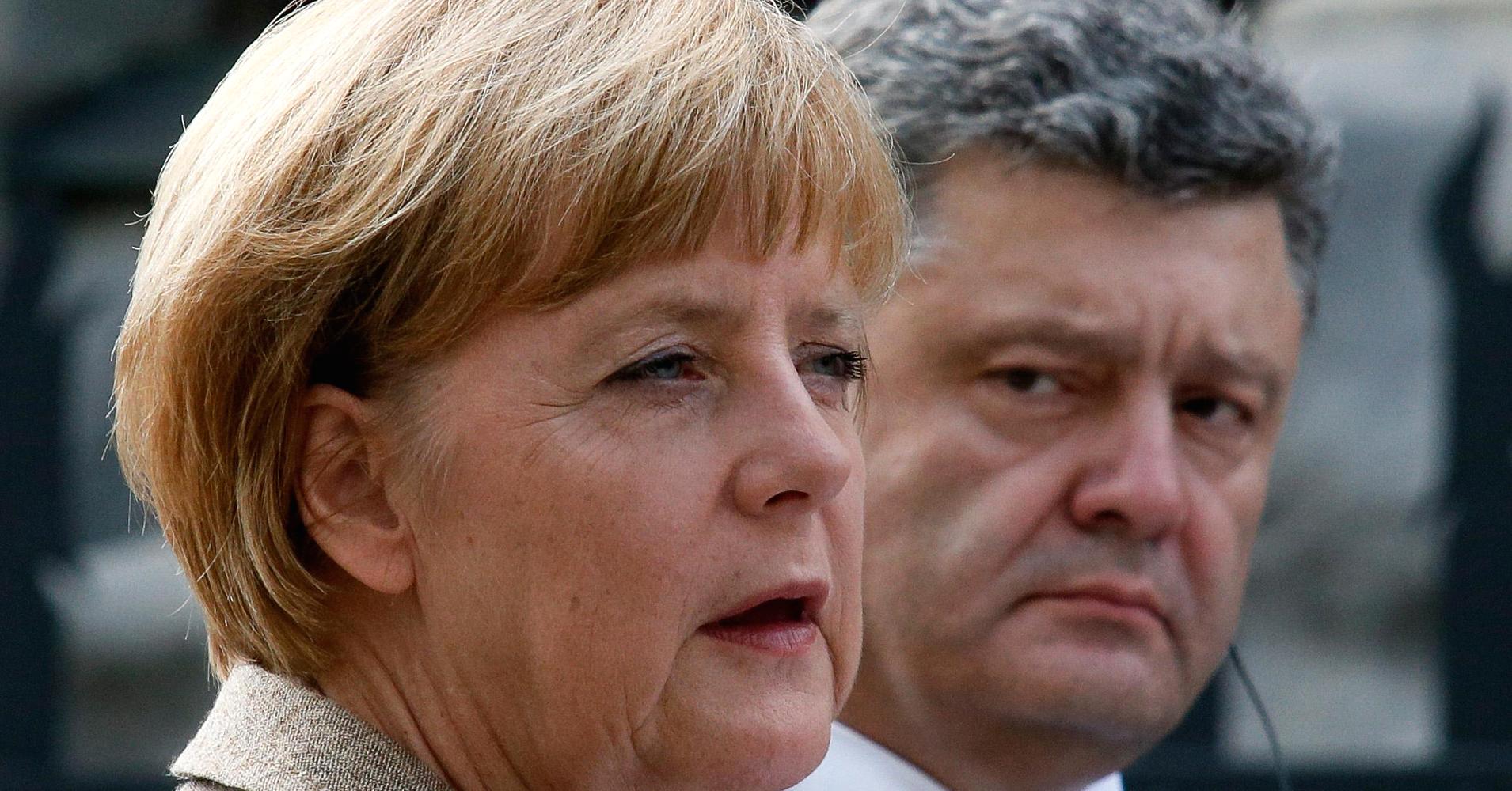 Порошенко и Меркель сделали совместное заявление для прессы