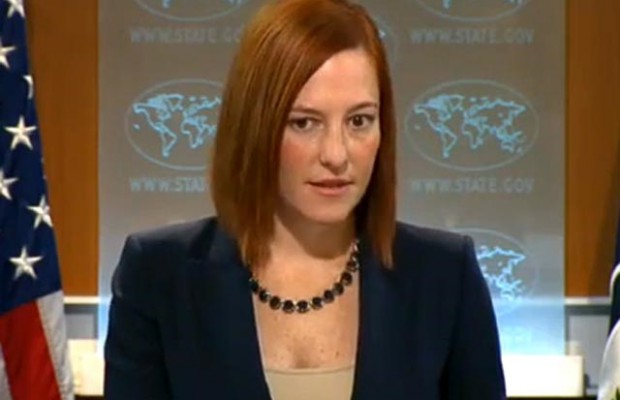 Псаки комментируя реализацию соглашений об урегулировании ситуации на Украине заявила:  «Договоренности о прекращении огня на юго-востоке Украины в основном соблюдаются"