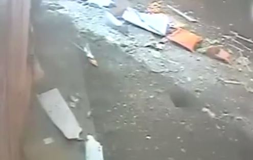 Камеры видеонаблюдения зафиксировали момент взрыва в Одессе