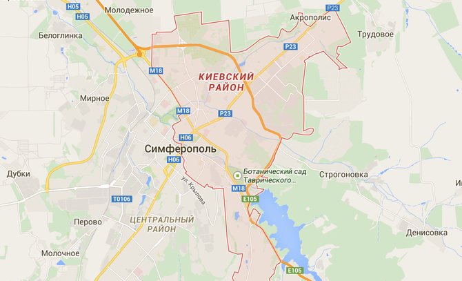 Симферопольцы требуют убрать упоминания о Киеве с карты города