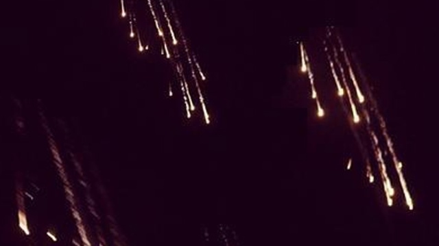 Ночью посёлок Октябрьский обстреляли зажигательными снарядами
