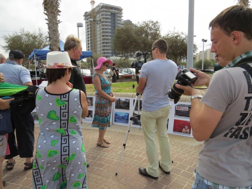 Репортаж о фотовыставке в Израиле о гражданской войне на Украине 11.10.14