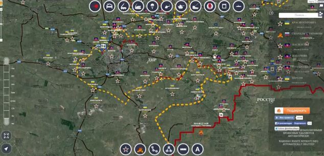 Видеообзор карты боевых действий 22 августа 2014