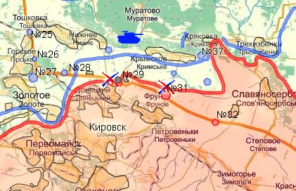 Карта боевых действий в Новороссии на 12 апреля (от warindonbass)