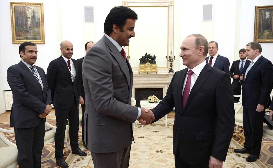 Путин и эмир Катара договорились о сотрудничестве по нефти и газу