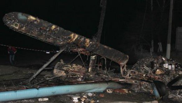 В Волынской области сгорел самолёт, перевозивший контрабанду
