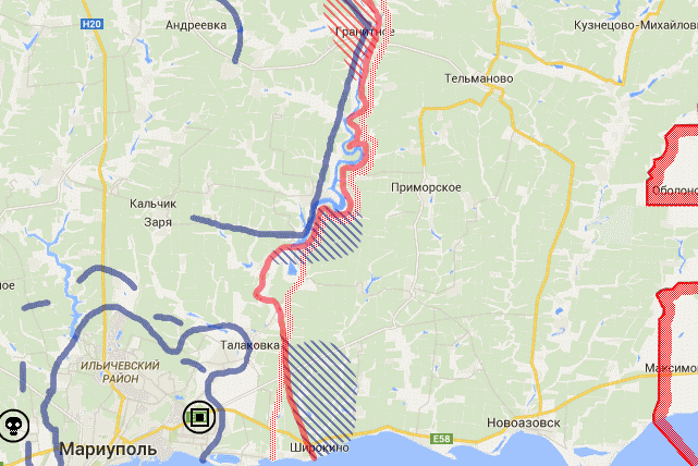 Карта боевых действий в Новороссии за 11 февраля (от novorus)