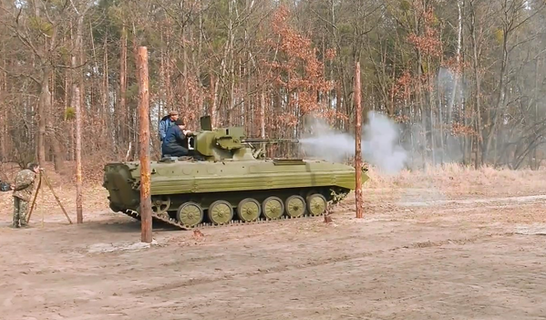 Испытания БМП-1У "Шквал" на Житомирском бронетанковом заводе. 