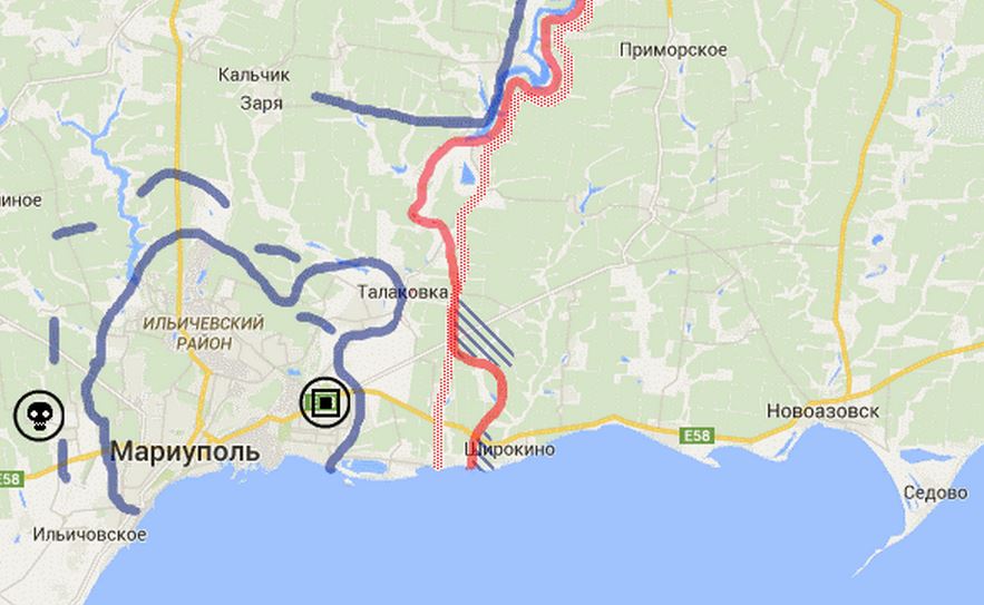 Карта боевых действий в Новороссии на 26 февраля (от novorus)