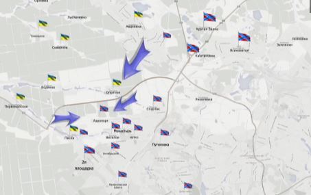 Видеообзор карты боевых действий в Новороссии за 28-29 марта