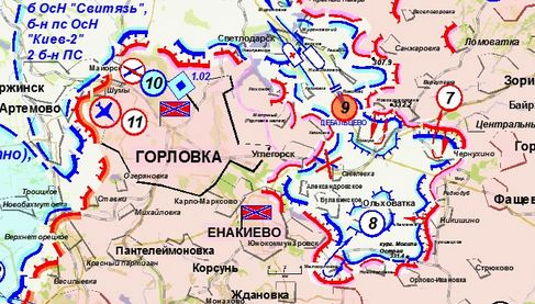 Карта боевых действий в Новороссии за 1 - 2 февраля (от dragon-first-1)